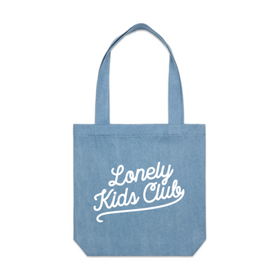 Script Tote by Lonely Kids Club. All clothing from our T-shirts to our shorts and hoodies are ethically made, and printed packed and shipped from Sydney.