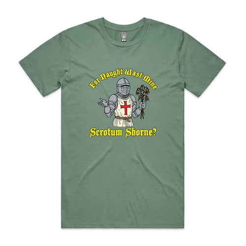 Scrotum Shorne Tee by Lonely Kids Club. All clothing from our T-shirts to our shorts and hoodies are ethically made, and printed packed and shipped from Sydney.