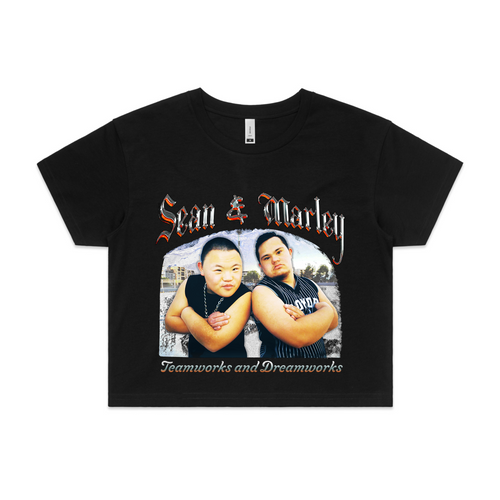 Sean & Marley Retro Tee by Lonely Kids Club. All clothing from our T-shirts to our shorts and hoodies are ethically made, and printed packed and shipped from Sydney.
