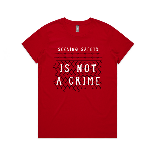 Seeking Safety Tee by Lonely Kids Club. All clothing from our T-shirts to our shorts and hoodies are ethically made, and printed packed and shipped from Sydney.