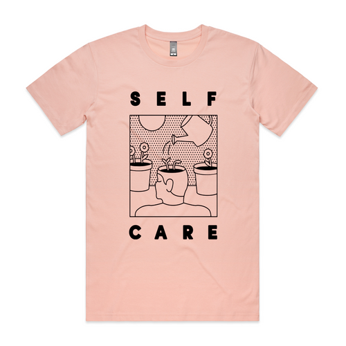 Self Care Tee by Lonely Kids Club. All clothing from our T-shirts to our shorts and hoodies are ethically made, and printed packed and shipped from Sydney.