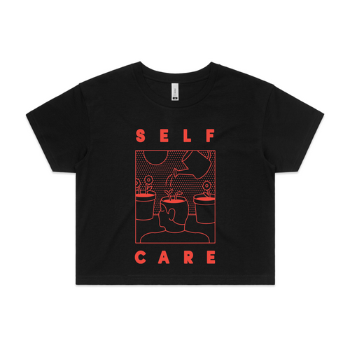 Self Care Tee by Lonely Kids Club. All clothing from our T-shirts to our shorts and hoodies are ethically made, and printed packed and shipped from Sydney.