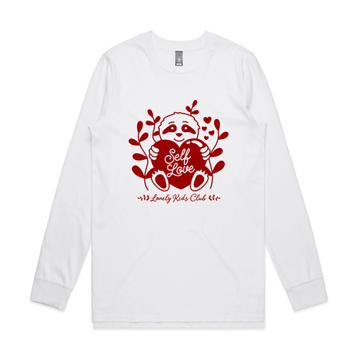 Self Love Sloth Tee by Lonely Kids Club. All clothing from our T-shirts to our shorts and hoodies are ethically made, and printed packed and shipped from Sydney.