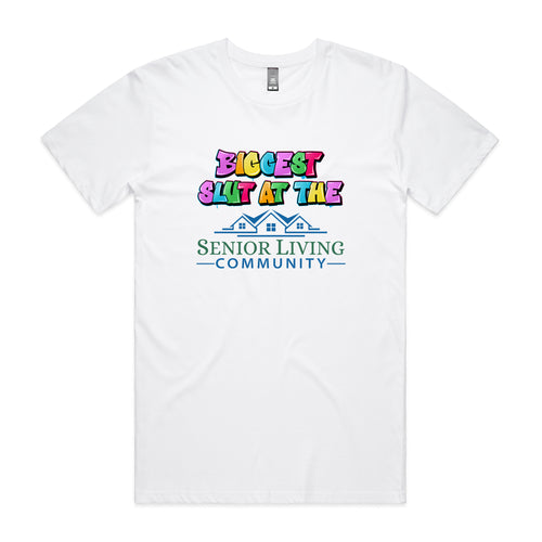 Senior Living Tee by Lonely Kids Club. All clothing from our T-shirts to our shorts and hoodies are ethically made, and printed packed and shipped from Sydney.