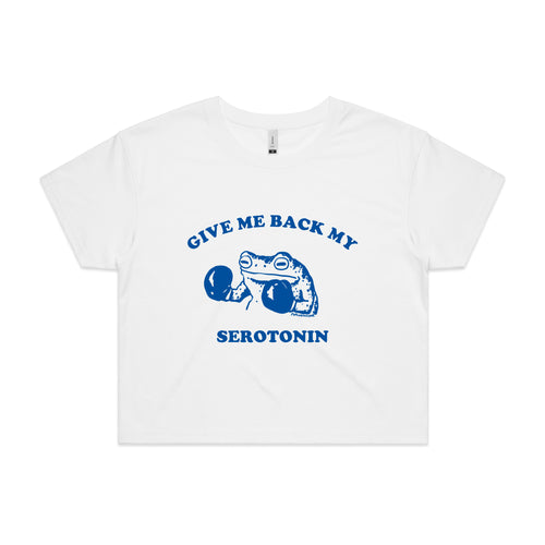 Serotonin Frog Tee by Lonely Kids Club. All clothing from our T-shirts to our shorts and hoodies are ethically made, and printed packed and shipped from Sydney.
