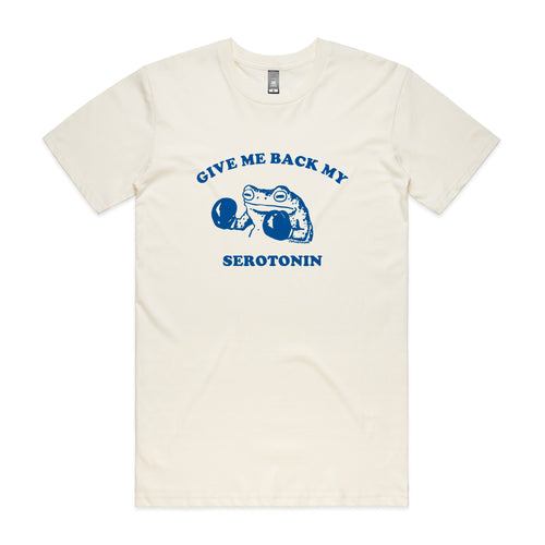 Serotonin Frog Tee by Lonely Kids Club. All clothing from our T-shirts to our shorts and hoodies are ethically made, and printed packed and shipped from Sydney.