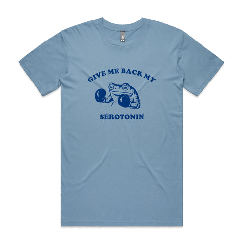 Serotonin Frog Tee by Lonely Kids Club. All clothing from our T-shirts to our shorts and hoodies are ethically made, and printed packed and shipped from Sydney.