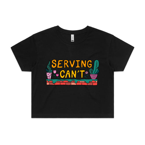 Serving Can't Tee by Lonely Kids Club. All clothing from our T-shirts to our shorts and hoodies are ethically made, and printed packed and shipped from Sydney.