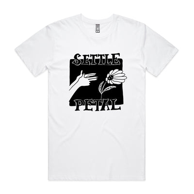 Settle Petal Tee by Lonely Kids Club. All clothing from our T-shirts to our shorts and hoodies are ethically made, and printed packed and shipped from Sydney.