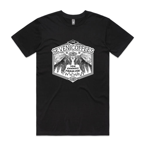 Seven Coffees Tee by Lonely Kids Club. All clothing from our T-shirts to our shorts and hoodies are ethically made, and printed packed and shipped from Sydney.