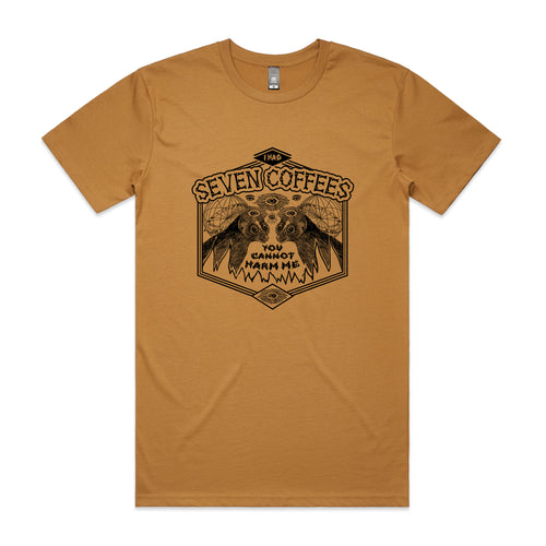 Seven Coffees Tee by Lonely Kids Club. All clothing from our T-shirts to our shorts and hoodies are ethically made, and printed packed and shipped from Sydney.
