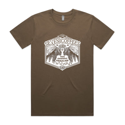 Seven Coffees Tee by Lonely Kids Club. All clothing from our T-shirts to our shorts and hoodies are ethically made, and printed packed and shipped from Sydney.