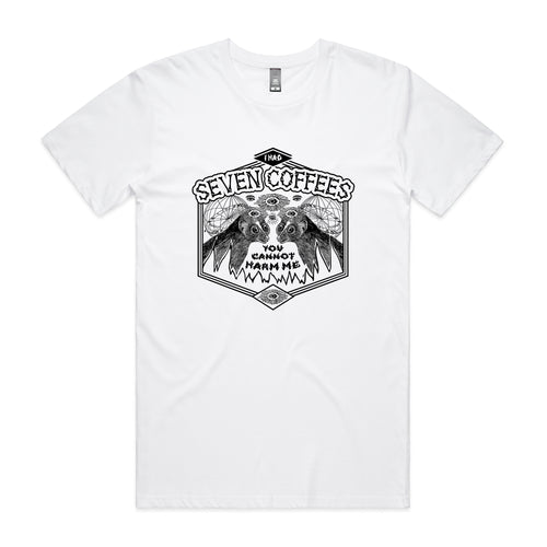 Seven Coffees Tee by Lonely Kids Club. All clothing from our T-shirts to our shorts and hoodies are ethically made, and printed packed and shipped from Sydney.