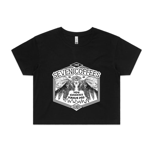 Seven Coffees Tee by Lonely Kids Club. All clothing from our T-shirts to our shorts and hoodies are ethically made, and printed packed and shipped from Sydney.