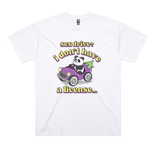 Sex Drive Tee by Lonely Kids Club. All clothing from our T-shirts to our shorts and hoodies are ethically made, and printed packed and shipped from Sydney.