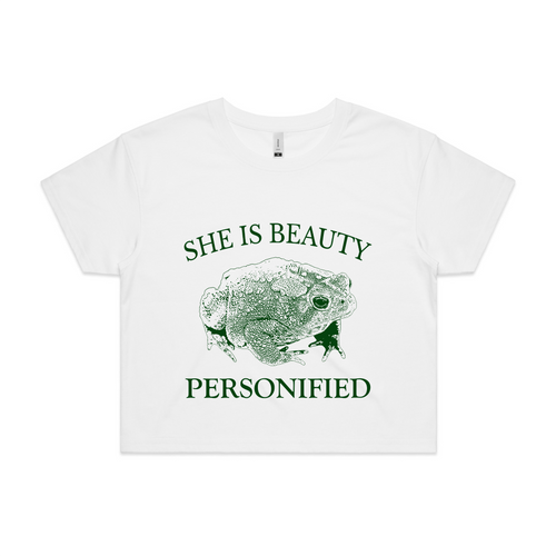 She Is Beauty Tee by Lonely Kids Club. All clothing from our T-shirts to our shorts and hoodies are ethically made, and printed packed and shipped from Sydney.