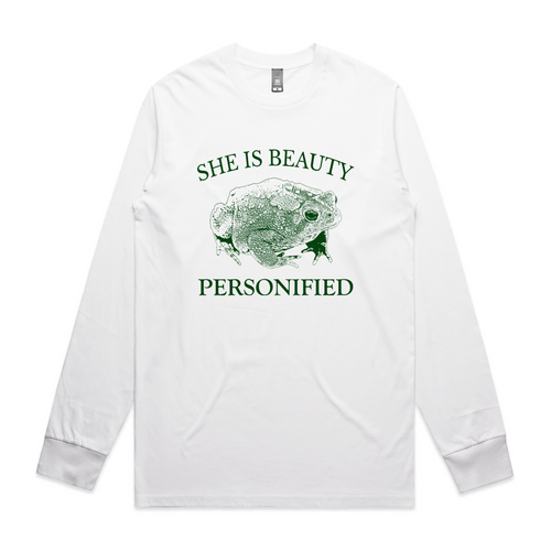 She Is Beauty Tee by Lonely Kids Club. All clothing from our T-shirts to our shorts and hoodies are ethically made, and printed packed and shipped from Sydney.