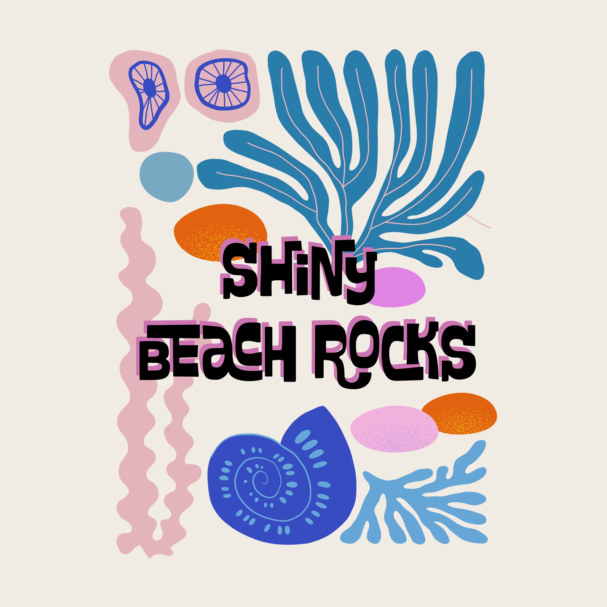 Shiny Beach Rocks Tote
