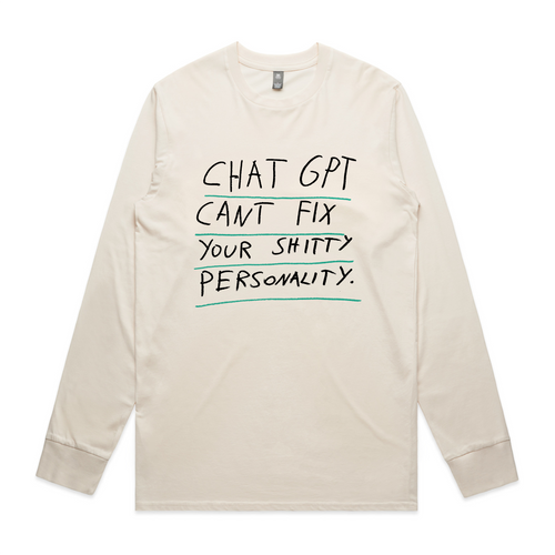 Shitty Personality Tee by Lonely Kids Club. All clothing from our T-shirts to our shorts and hoodies are ethically made, and printed packed and shipped from Sydney.