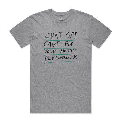 Shitty Personality Tee by Lonely Kids Club. All clothing from our T-shirts to our shorts and hoodies are ethically made, and printed packed and shipped from Sydney.
