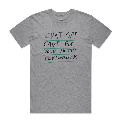 Shitty Personality Tee by Lonely Kids Club. All clothing from our T-shirts to our shorts and hoodies are ethically made, and printed packed and shipped from Sydney.