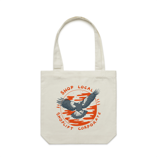 Shop Local Tote by Lonely Kids Club. All clothing from our T-shirts to our shorts and hoodies are ethically made, and printed packed and shipped from Sydney.