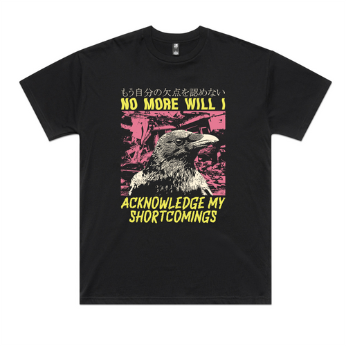Shortcomings Tee by Lonely Kids Club. All clothing from our T-shirts to our shorts and hoodies are ethically made, and printed packed and shipped from Sydney.