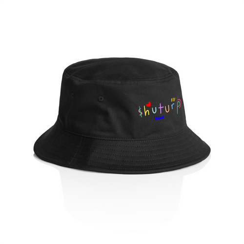 Shuturp Bucket Hat by Lonely Kids Club. All clothing from our T-shirts to our shorts and hoodies are ethically made, and printed packed and shipped from Sydney.