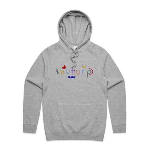 Shuturp Hoodie by Lonely Kids Club. All clothing from our T-shirts to our shorts and hoodies are ethically made, and printed packed and shipped from Sydney.