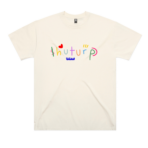 Shuturp Oversized Tee by Lonely Kids Club. All clothing from our T-shirts to our shorts and hoodies are ethically made, and printed packed and shipped from Sydney.