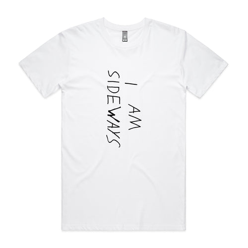 I Am Sideways Tee by Lonely Kids Club. All clothing from our T-shirts to our shorts and hoodies are ethically made, and printed packed and shipped from Sydney.