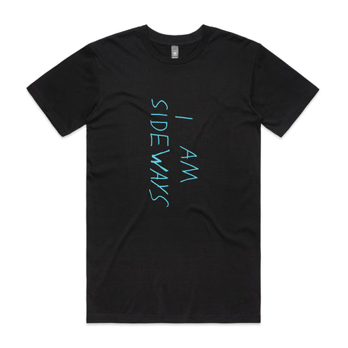 I Am Sideways Tee by Lonely Kids Club. All clothing from our T-shirts to our shorts and hoodies are ethically made, and printed packed and shipped from Sydney.