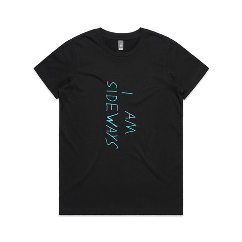 I Am Sideways Tee by Lonely Kids Club. All clothing from our T-shirts to our shorts and hoodies are ethically made, and printed packed and shipped from Sydney.