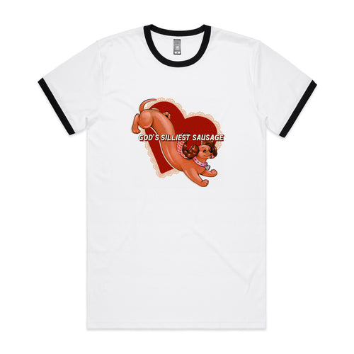 Silliest Sausage Tee by Lonely Kids Club. All clothing from our T-shirts to our shorts and hoodies are ethically made, and printed packed and shipped from Sydney.