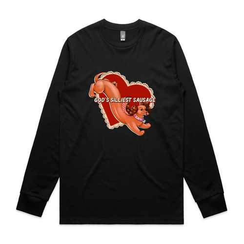 Silliest Sausage Tee by Lonely Kids Club. All clothing from our T-shirts to our shorts and hoodies are ethically made, and printed packed and shipped from Sydney.