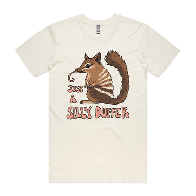 Silly Duffer Tee by Lonely Kids Club. All clothing from our T-shirts to our shorts and hoodies are ethically made, and printed packed and shipped from Sydney.
