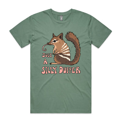 Silly Duffer Tee by Lonely Kids Club. All clothing from our T-shirts to our shorts and hoodies are ethically made, and printed packed and shipped from Sydney.