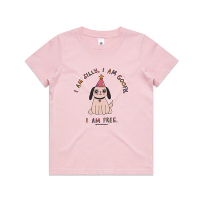 Silly Goofy Free Kids Tee by Lonely Kids Club. All clothing from our T-shirts to our shorts and hoodies are ethically made, and printed packed and shipped from Sydney.