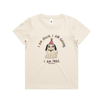 Silly Goofy Free Kids Tee by Lonely Kids Club. All clothing from our T-shirts to our shorts and hoodies are ethically made, and printed packed and shipped from Sydney.