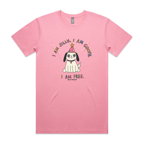 Silly Goofy Free Tee by Lonely Kids Club. All clothing from our T-shirts to our shorts and hoodies are ethically made, and printed packed and shipped from Sydney.