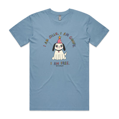 Silly Goofy Free Tee by Lonely Kids Club. All clothing from our T-shirts to our shorts and hoodies are ethically made, and printed packed and shipped from Sydney.