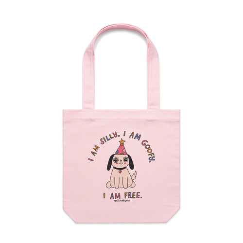 Silly Goofy Free Tote by Lonely Kids Club. All clothing from our T-shirts to our shorts and hoodies are ethically made, and printed packed and shipped from Sydney.