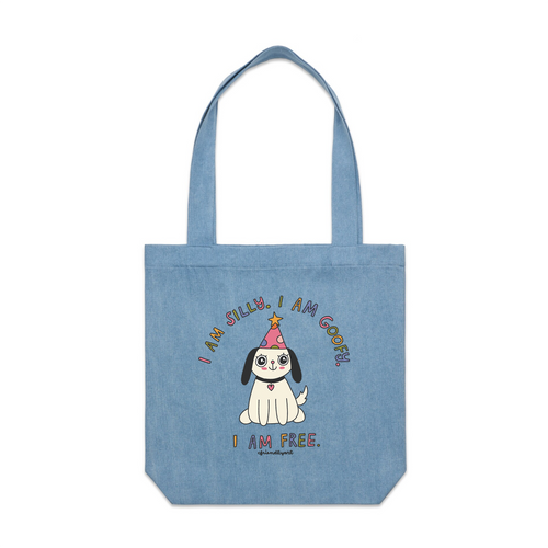Silly Goofy Free Tote by Lonely Kids Club. All clothing from our T-shirts to our shorts and hoodies are ethically made, and printed packed and shipped from Sydney.