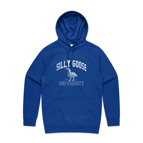 Silly Goose University Hoodie by Lonely Kids Club. All clothing from our T-shirts to our shorts and hoodies are ethically made, and printed packed and shipped from Sydney.