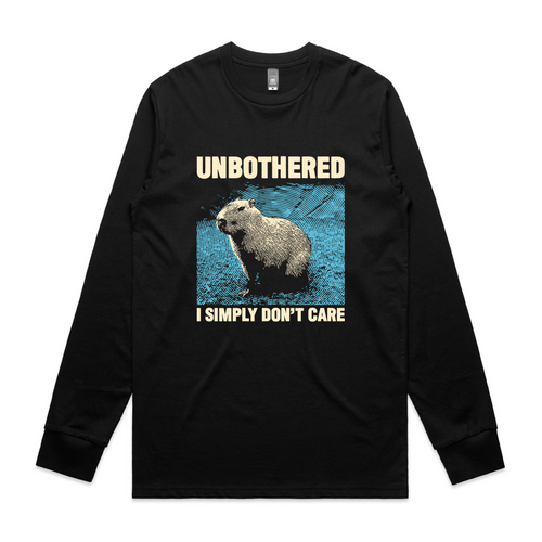 Simply Don't Care Tee by Lonely Kids Club. All clothing from our T-shirts to our shorts and hoodies are ethically made, and printed packed and shipped from Sydney.