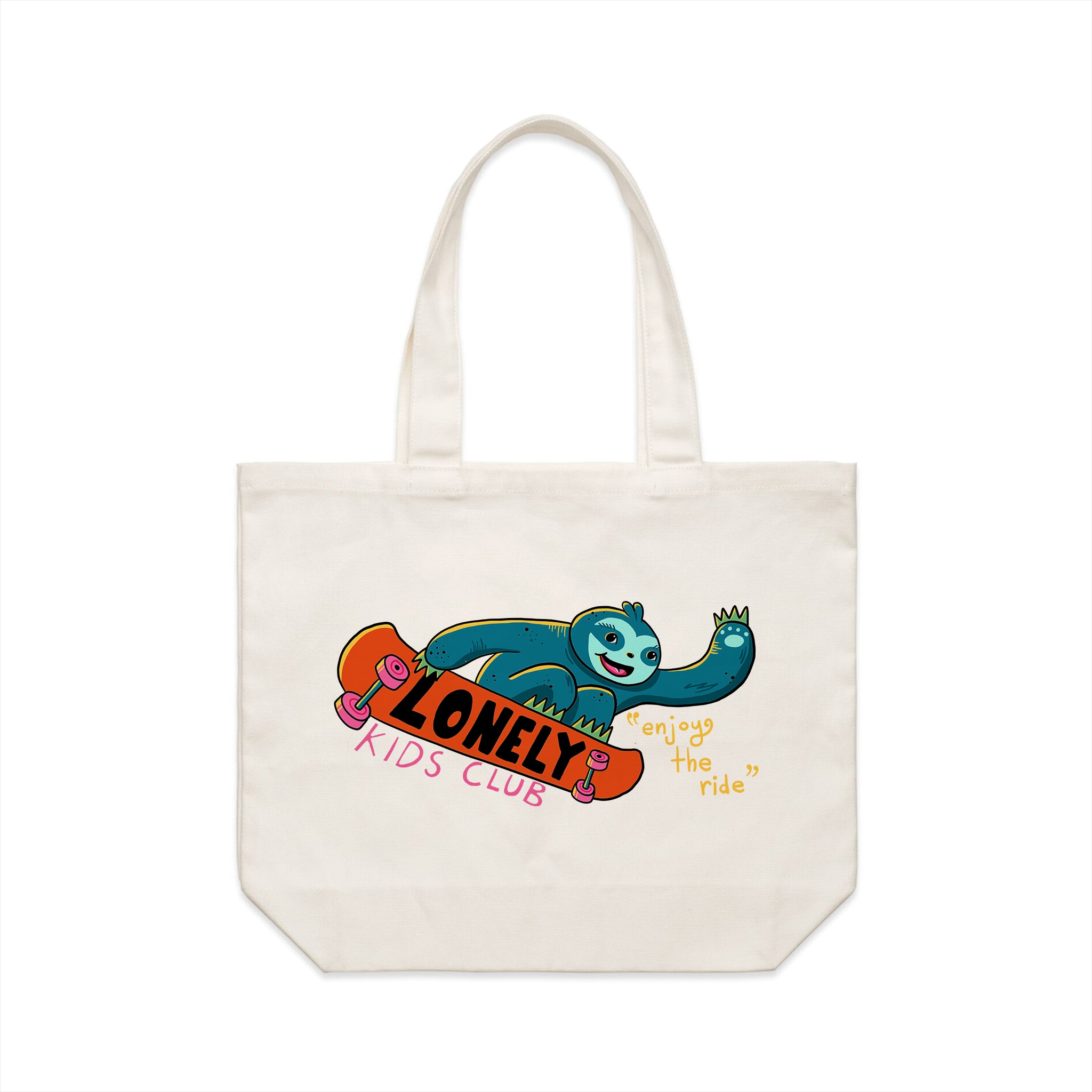 Skateboarding Sloth Tote