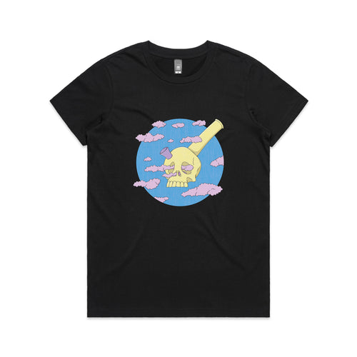 Skelebong Tee by Lonely Kids Club. All clothing from our T-shirts to our shorts and hoodies are ethically made, and printed packed and shipped from Sydney.