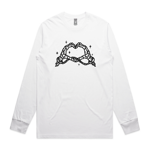 Skeleton Heart Tee by Lonely Kids Club. All clothing from our T-shirts to our shorts and hoodies are ethically made, and printed packed and shipped from Sydney.