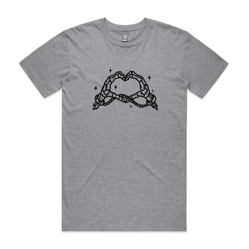 Skeleton Heart Tee by Lonely Kids Club. All clothing from our T-shirts to our shorts and hoodies are ethically made, and printed packed and shipped from Sydney.