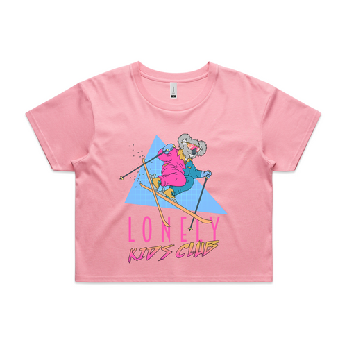 Skiing Koala Tee by Lonely Kids Club. All clothing from our T-shirts to our shorts and hoodies are ethically made, and printed packed and shipped from Sydney.